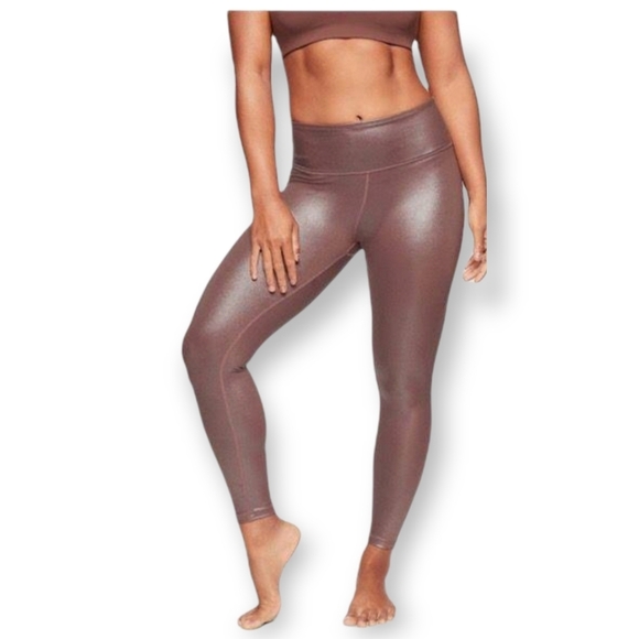 Athleta elation shimmer leggings in mauve - Picture 1 of 8